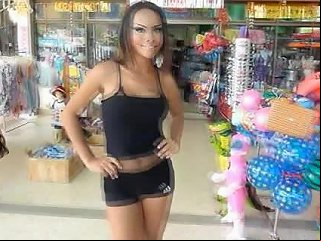 ASHEMALETUBE @ Transgender Woman Reaches Climax In Public Restroom