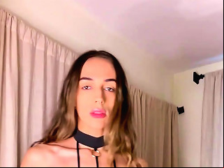 VIPTUBE @ A Well-endowed Trans Woman Masturbating
